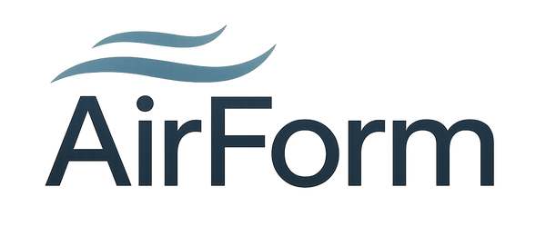 Logo for a company name airform.